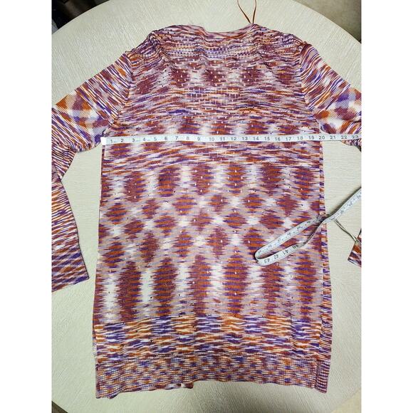 Free People Into The Night Tunic Cardigan Sweater Medium Purple Multicolor NWT - Picture 7 of 7